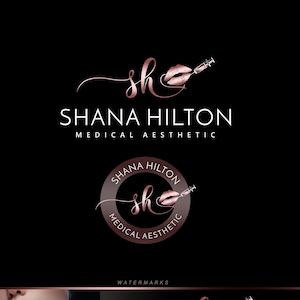 Lip Injection Logo, Medical Cosmetics Logo, boutique logo kit, Plastic Surgery Logo, Botox Logo Design Beauty Nurse Branding package 498 2