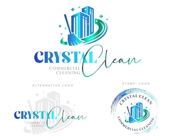 Cleaning logo, Commercial cleaning logo, Office cleaning logo, House cleaning logo, Cleaning Service Logo, Cleaning business logo, Logo 448