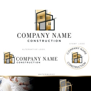 Construction Company Logo, Architect logo, Interior design logo, Architecture logo, Real estate logo, Realtor logo, Contractor logo  362
