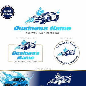 Projekt logo myjni samochodowej, Usługa polerowania samochodów, Zestaw do brandingu, Usługi sprzątania, Logo firmy, Wizytówka na zamówienie, Logo myjni samochodowej 413 2