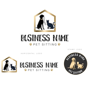 Pet Hotel Logo, Dog Walker Logo, Pet Spa Logo, Pet shop branding, Animal Puppy Marketing kit, Pet grooming logo, Veterinary pet health  530