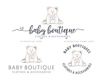 Baby Boutique Logo, Kinderladen Logo, Bär Logo, BabyMode Logo, Kinder Shop Logo, Kinder Logo Marke, Babies Clothing Shop, KinderLogo 317