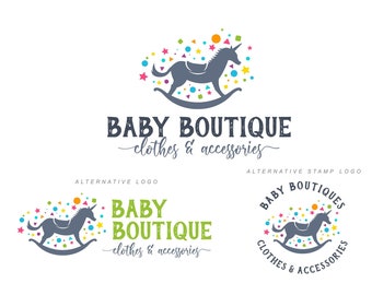 Baby Boutique Logo, Kinderladen Logo, Einhorn Logo, Baby Mode Logo, Kinder Shop Logo, Kinder Logo Marke, Babies Clothing Shop, KinderLogo 312