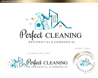 Cleaning logo, Mop Logo, Vacuum cleaner, Bucket Logo, House cleaning logo, Cleaning Service Logo, Cleaning business logo, Housemaid logo 482