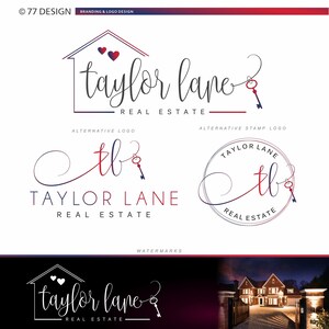 Design del logo immobiliare, kit di branding, logo immobiliare, marketing dell'agente immobiliare, logo a colori REMAX, logo chiave dei cuori della casa, design del broker 080