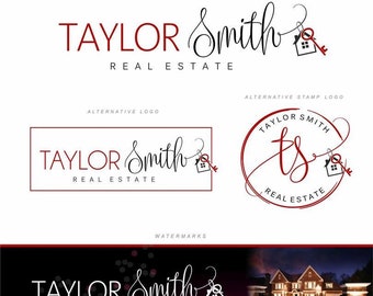 Diseño de logotipo de agente inmobiliario, logotipo de bienes raíces, kit de marca, marketing inmobiliario, marca de agente de bolsa, logotipo de Key House, sello de agente inmobiliario, logotipo KW 049