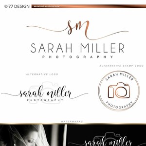Designs de logotipo de fotografia, marca de logotipo de câmera, conjunto de logotipo de rosa dourada, marca d'água e logotipo, pacote de cartão de visita, pacote de logotipo de fotógrafo 069