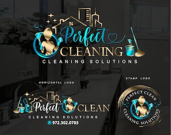 Premade Cleaning Service Logo, Business Branding Kit 548