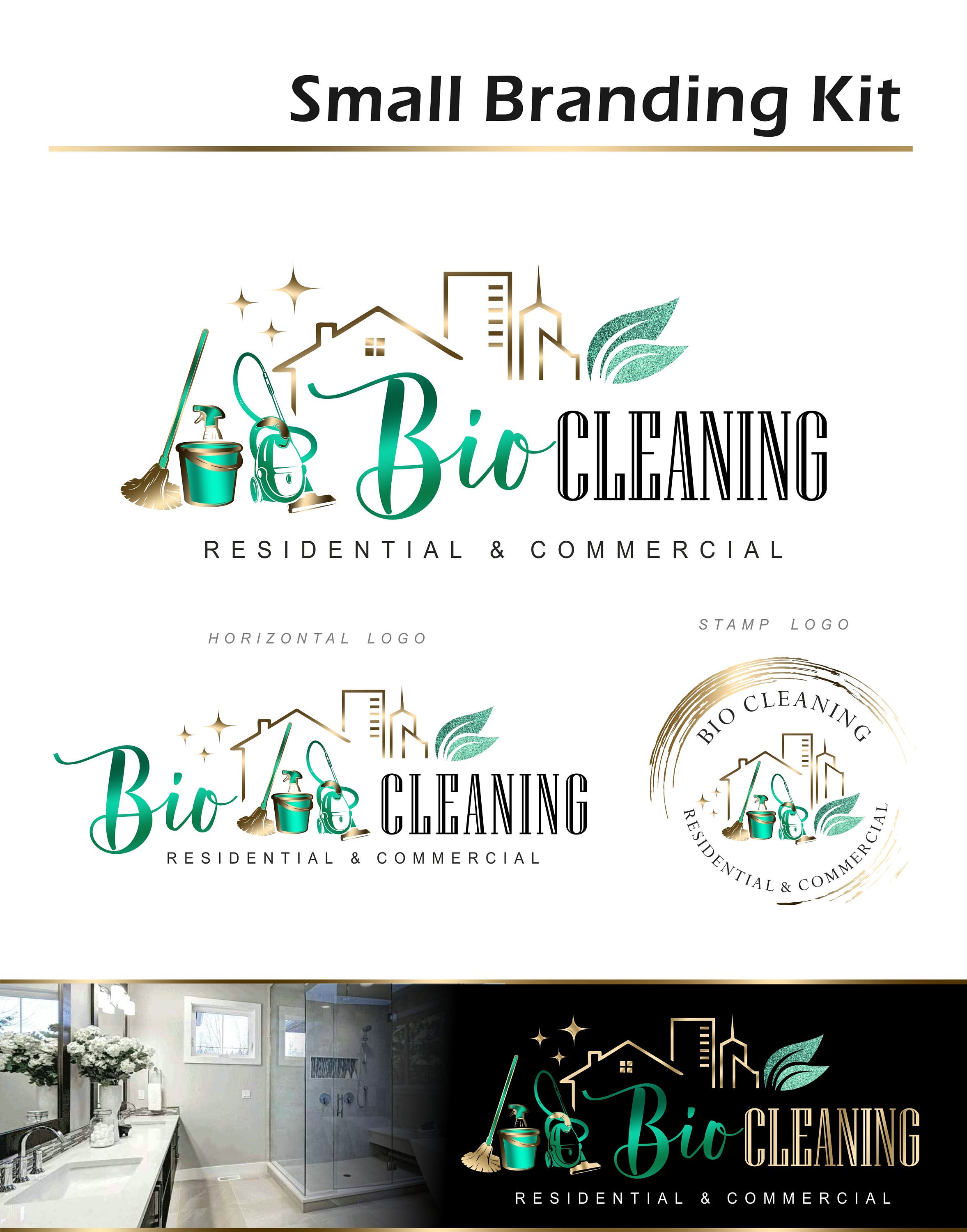 Bio Cleaning Service Logo, Commercial Residential Logo Home House ...