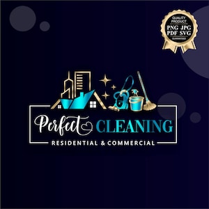 Cleaning logo, Mop Logo, Vacuum cleaner, Bucket Logo, House cleaning logo, Cleaning Service Logo, Cleaning business logo, Housemaid logo 500