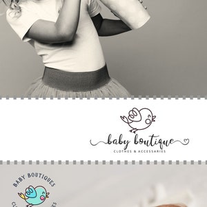 Baby Boutique Logo, Birdie logo, Kids store logo, Baby fashion logo, Kids shop logo, Kids Logo Brand, Babies Clothing Shop, Kids logo 314 image 3