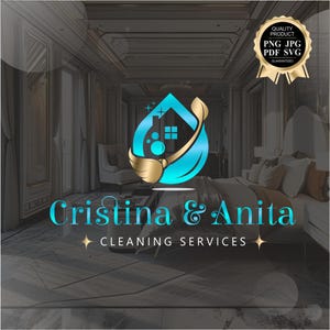 Cleaning logo design, House cleaning logo, Premade logo, Cleaning service, House cleaning, Disinfection logo, Cleaning company logo set 410