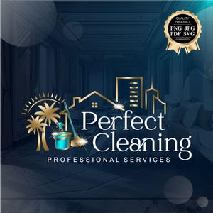 Putz-Logo, Palm-Sun-Service, Wohn-Logo, Haus-Reinigungs-Logo, Service-Logo, Reinigung-Business-Logo, Housemaid-Logo, Airbnb 490