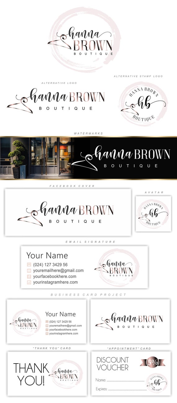 Design & Templates Stationery Flower hanger logo Boutique Logo Design