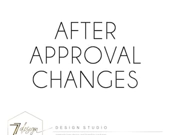 Includes changes after approval - Font changes, Minor design change, NO changes of the MAIN DESIGN