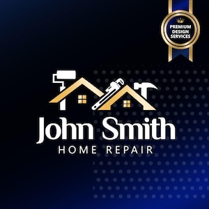 Roofing services logo, Homemaker logo, Home repair service logo, Handyman marketing kit, Maintenance Construction, Business remodeling 601