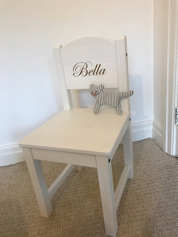 personalised wooden chair for child