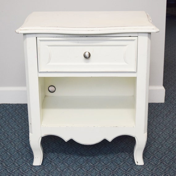Young America White Wooden Nightstand Etsy