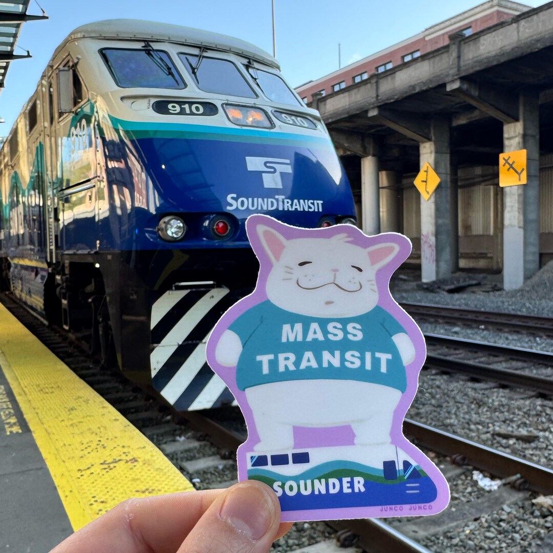 Sounder Train Vinyl Sticker | Seattle Souvenir Gift - Etsy