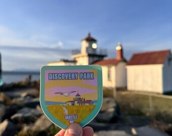 Discovery Park | Seattle Sticker, Seattle Gift, PNW Gift, Seattle Souvenir, Train Sticker, Funny