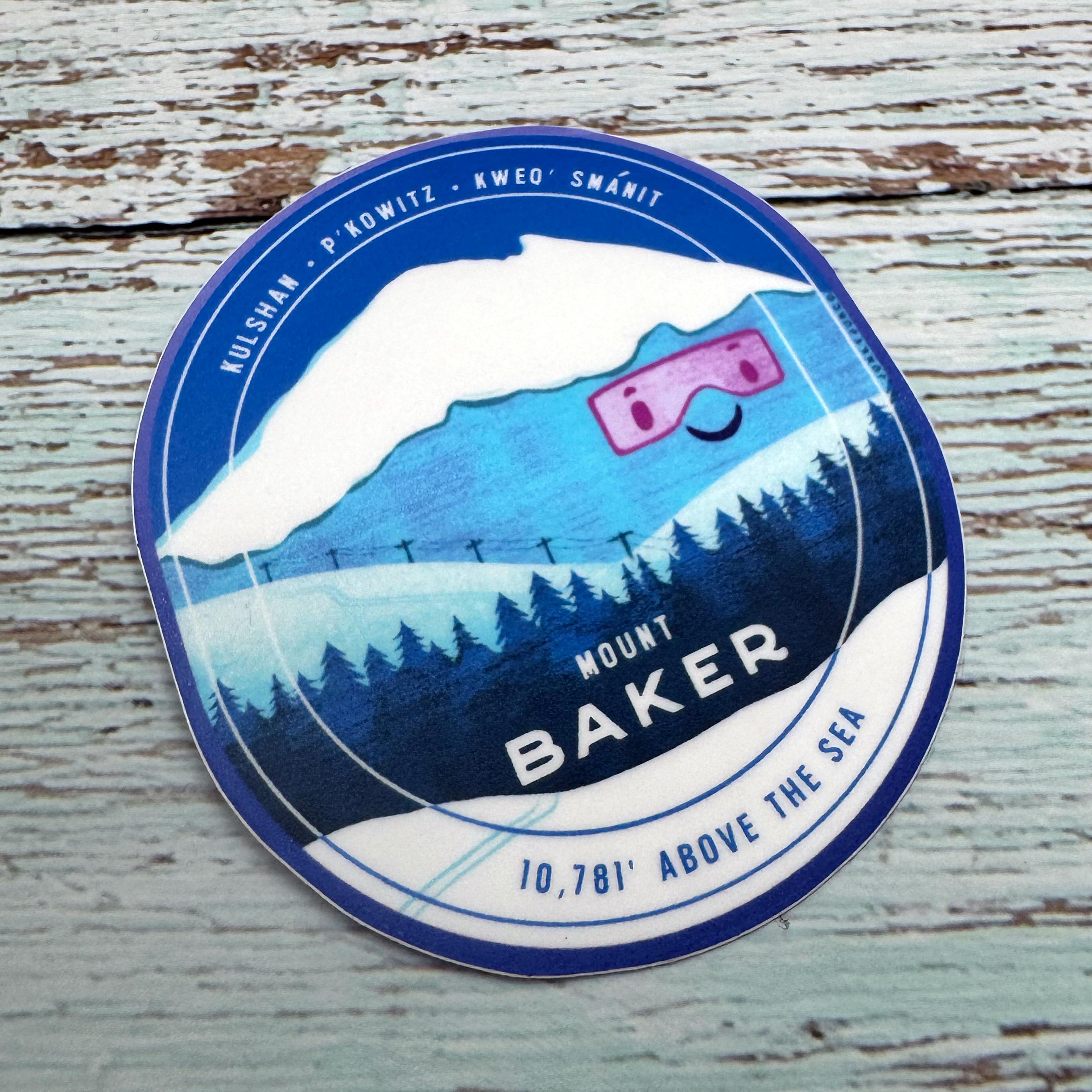 Tom Baker Sticker Mount Baker | Mountain Sticker, Hiking Sticker, PNW, Pacific Northwest ...