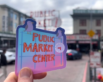 Pike Place Market Vinyl Sticker | Seattle Souvenir