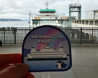 Washington Ferry Sticker | Seattle Souvenir, PNW Gift