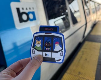 Pegatina del tren BART / Pegatina del Área de la Bahía de San Francisco, Amante de los trenes, Regalo de trenes, Regalo de California