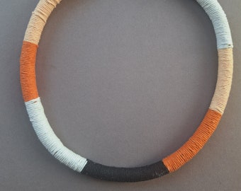 Multicolor Fabric Necklace: African Fashion Rope Necklace