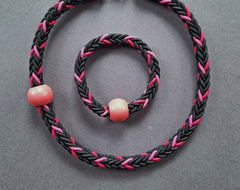 Rope set, black and pink set