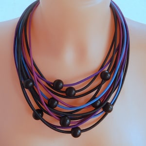 Fabrice necklace, black set, burgundy jewellery,