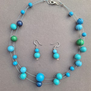 Perlen Halskette, Seil Halskette, zarte Halskette, Halskette Geschenk, Boho Halskette, Minimalist Schmuck, Schichtung Halskette, handgemachte Halskette