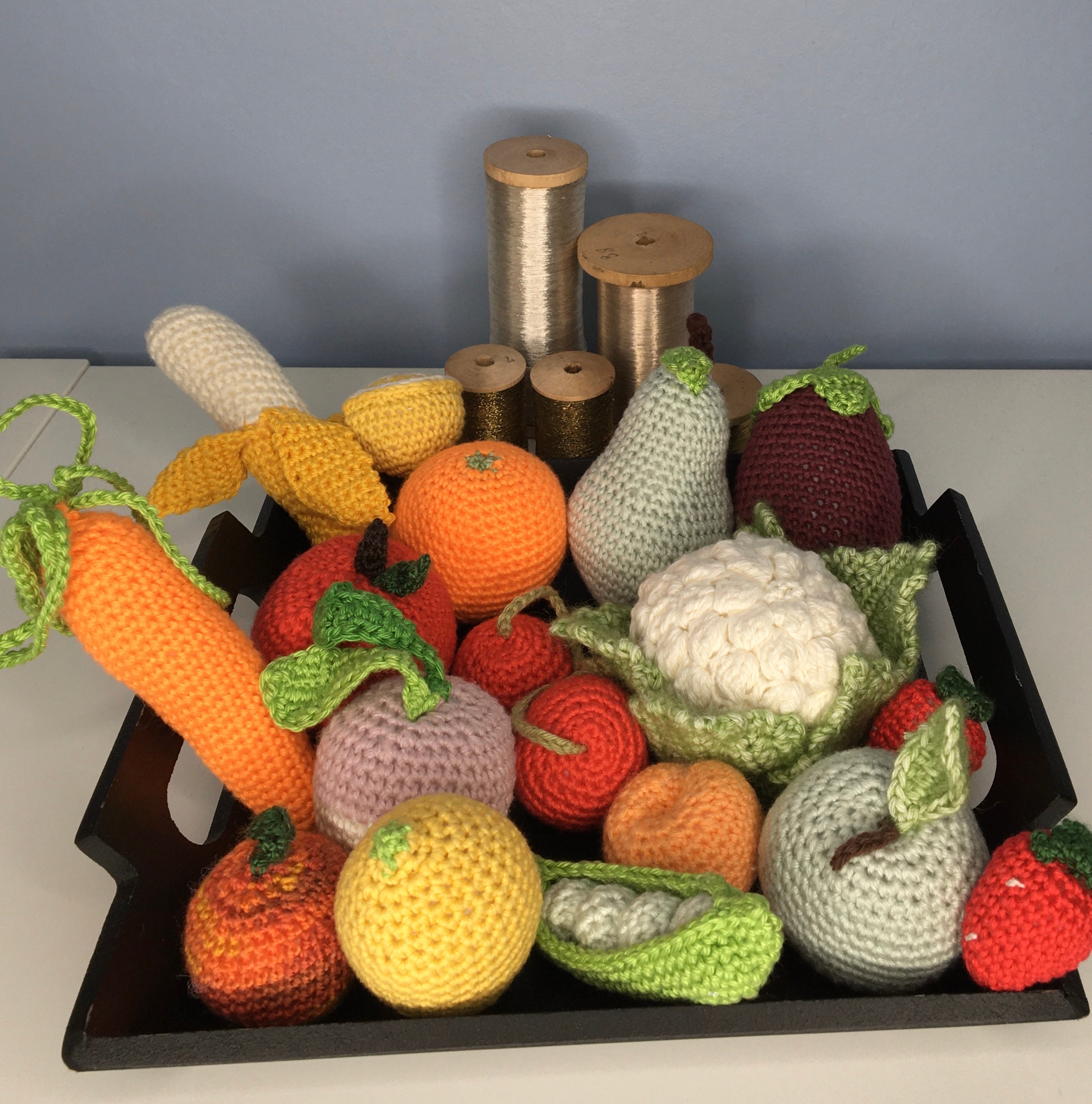 Jouets de cuisine en inox avec fruits et légumes
