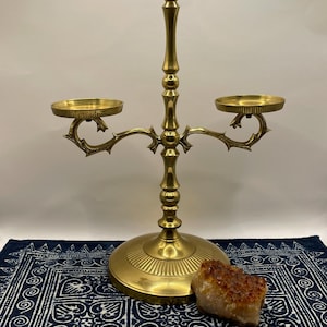 Vintage Brass Two Arm Candelabra