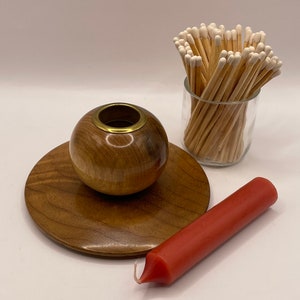 Sweet Little Myrtle Wood Candle Holder