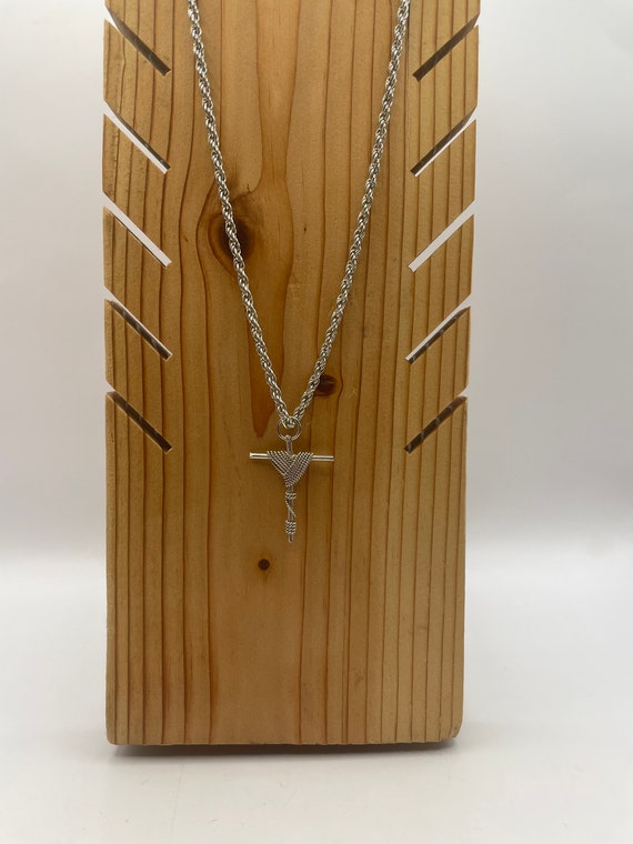 Unique Silver Cross Pendant Necklace - image 1