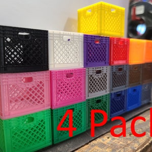 4 Pack of Miniature 1/10 scale milk crates