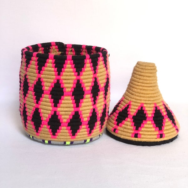 handmade, moroccan basket, African Basket, Woven Bowl, wall Basket , wicker basket, tassel, morocco, african basket, maroc, panier
