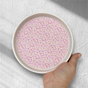 Jesmonite round tray / Jewelry pocket / Coaster / Handmade resin craft decoration / Eco-responsible
