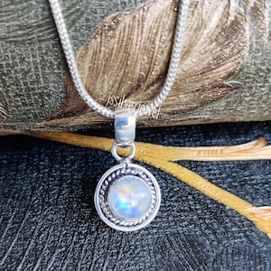 Moonstone Pendant, Handmade Women Moonstone Necklace, 925 Sterling Silver Pendant, Birthstone Necklace, Gift For Love, Birthday Gifts