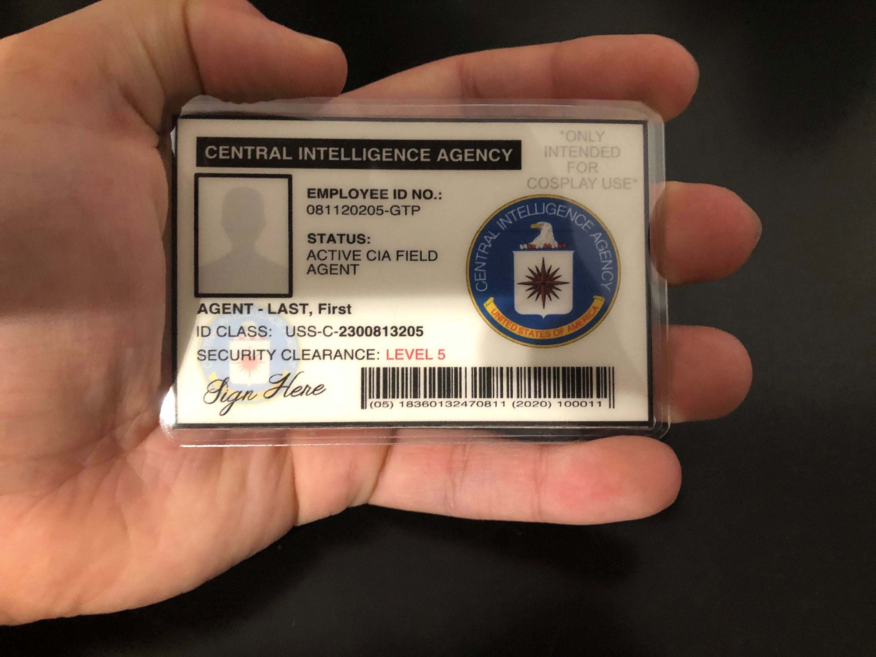 Fake Cia Id Card