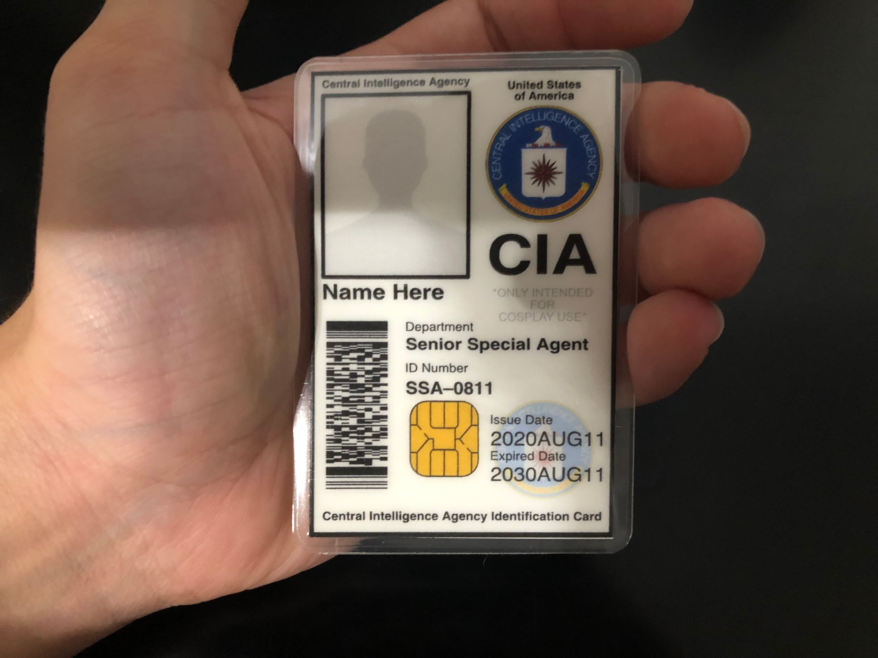 Cosplay CIA Badge Etsy