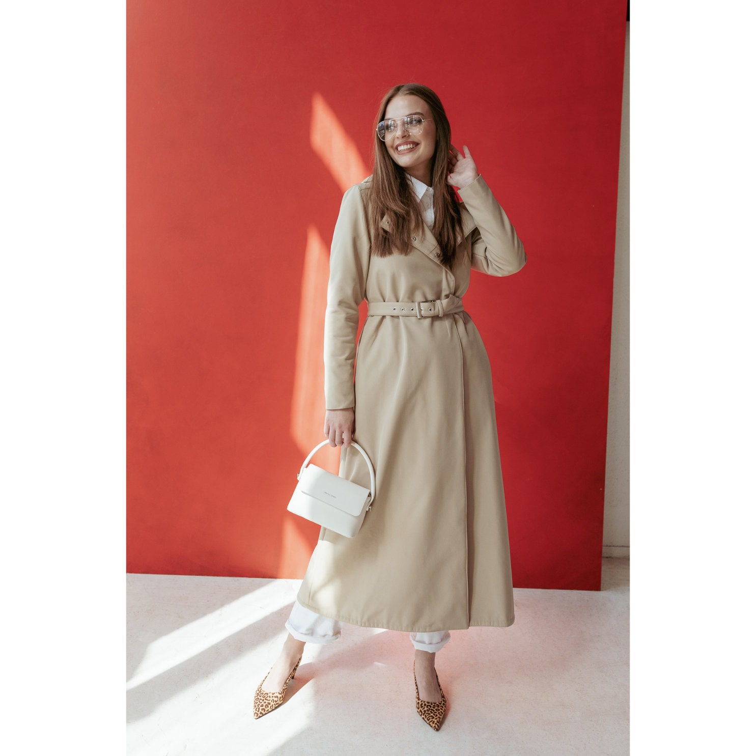 red dress beige coat Regina Cutout One Shoulder Knit Midi Dress – VICI