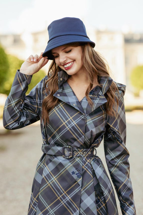 Cappello Invernale Impermeabile TOP-EX Per Donna | Modello Pescatore Con Fodera In Pile, Tesa Larga, Sottogola, Antivento, Blu Navy Taglia M - 2