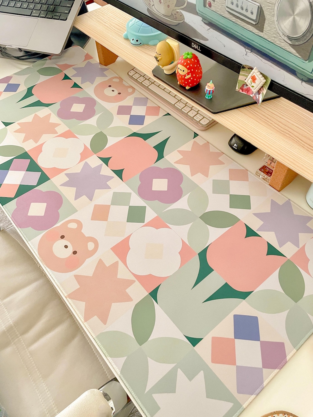 Bear Quilty Large Computer Deskmat - Etsy