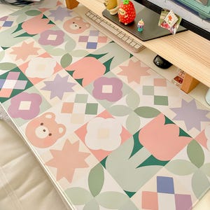 Bear Quilty Large Computer Deskmat