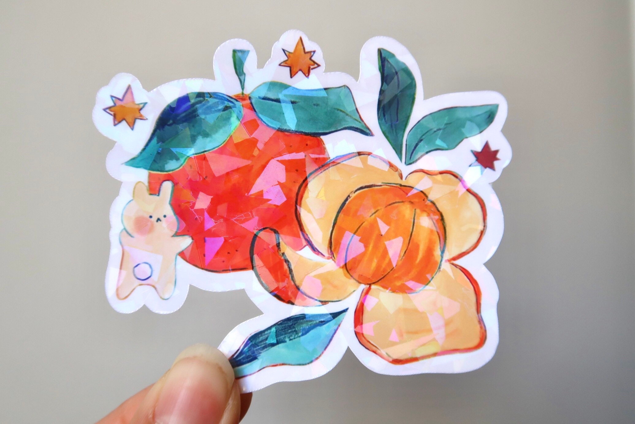 Orange Bunny Sticker