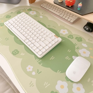 Grass Patch Desk Mat: Green Computer Mat, Extra Large