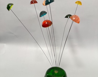 Vintage Lucite Atomic Mushroom Kinetic Sculpture 60s Original Pop Art Acrylic