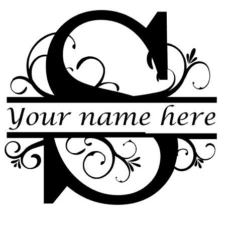 Download Letter S Floral Initial Monogram Family Name Vinyl Decal ...